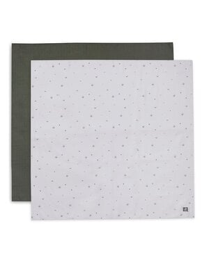 Jollein Jollein - Hydrofiele Doek Stargaze Large 115x115cm - Leaf Green - 2 Stuks