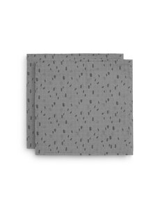 Jollein Jollein - Hydrofiele Doek Small 115x115cm -  Spot - Storm Grey (2pack)