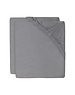 Jollein Jollein - Hoeslaken Wieg Jersey 40/50x80/90cm - Storm Grey - 2 stuks