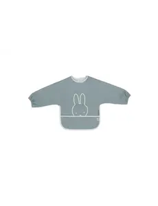 Jollein Jollein - Slabbetje Met Mouw - Waterproof - Miffy Peekaboo - Sea Green