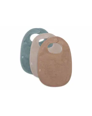 Jollein Jollein - Slabbetje Badstof - Sea Green/Nougat/Biscuit - 3 Stuks