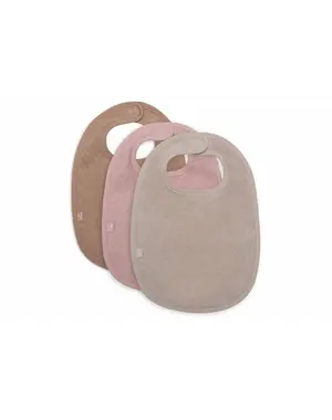 Jollein Jollein - Slabbetje Badstof - Wild Rose/Nougat/Biscuit - 3 Stuks