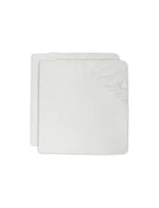 Jollein Hoeslaken Wieg Jersey 40x80/90cm - Ivory - 2 Stuks