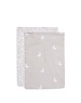 Jollein Jollein - Washandje Hydrofiel Dotted & Rabbit - Nougat - GOTS - 2 Stuks