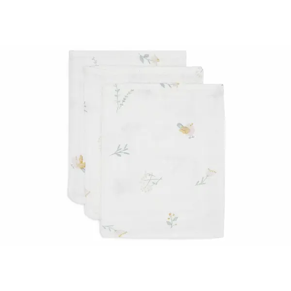 Jollein Jollein - Washandje Hydrofiel - Lovely Birds - 3 Stuks