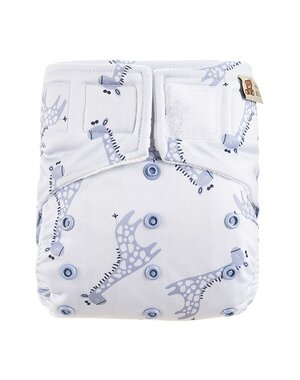 HappyBear Diapers HappyBear Diapers - All-In-One Wasbare Luier - Blue Giraffe