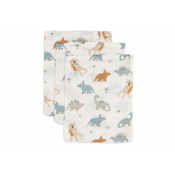 Jollein Jollein - Washandje Hydrofiel - Roarsome - 3 Stuks