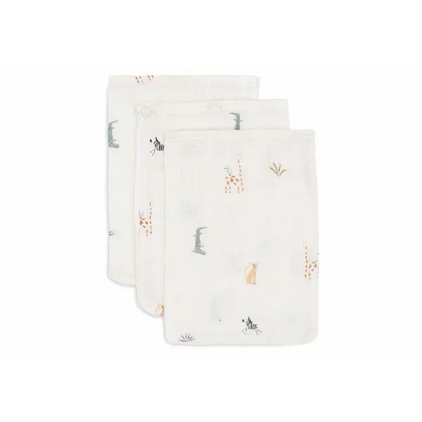 Jollein Jollein - Washandje Hydrofiel - Jungle Jambo - 3 Stuks