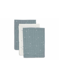 Jollein Jollein - Washandje Hydrofiel -  Twinkling - Sea Green - 3 Stuks