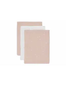 Jollein Jollein - Washandje Hydrofiel -  Twinkling - Wild Rose - 3 Stuks