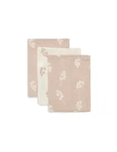 Jollein Jollein - Washandje Hydrofiel -  Twig - Wild Rose - 3 Stuks