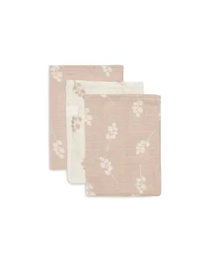 Jollein Jollein - Washandje Hydrofiel -  Twig - Wild Rose - 3 Stuks