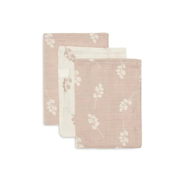 Jollein Jollein - Washandje Hydrofiel -  Twig - Wild Rose - 3 Stuks