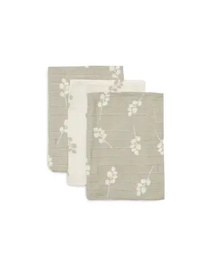 Jollein Jollein - Washandje Hydrofiel -  Twig - Olive Green - 3 Stuks