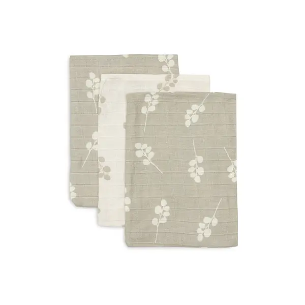 Jollein Jollein - Washandje Hydrofiel -  Twig - Olive Green - 3 Stuks