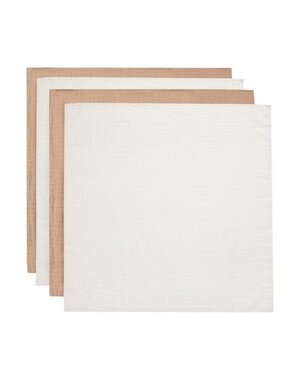 Jollein Jollein - Hydrofiele Doek 70x70cm - Biscuit/Ivory - 4 Stuks
