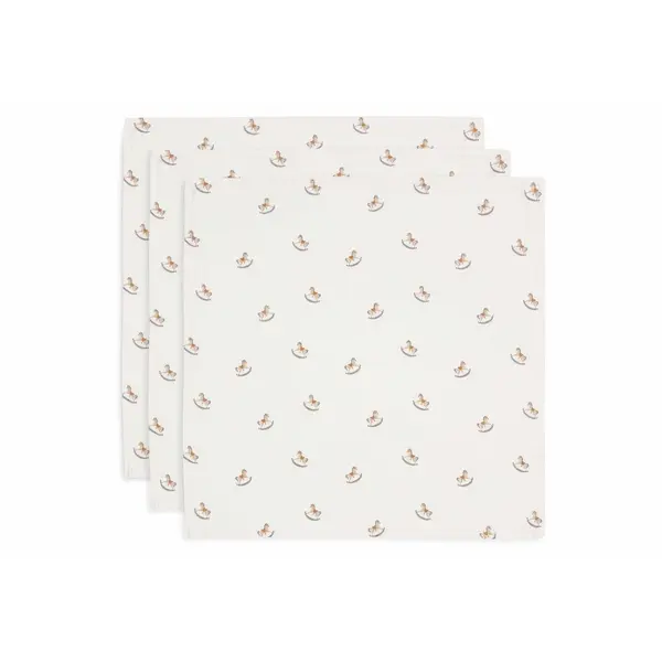 Jollein Jollein - Hydrofiele Doek 70x70cm - Nostalgic Ride - 3 Stuks