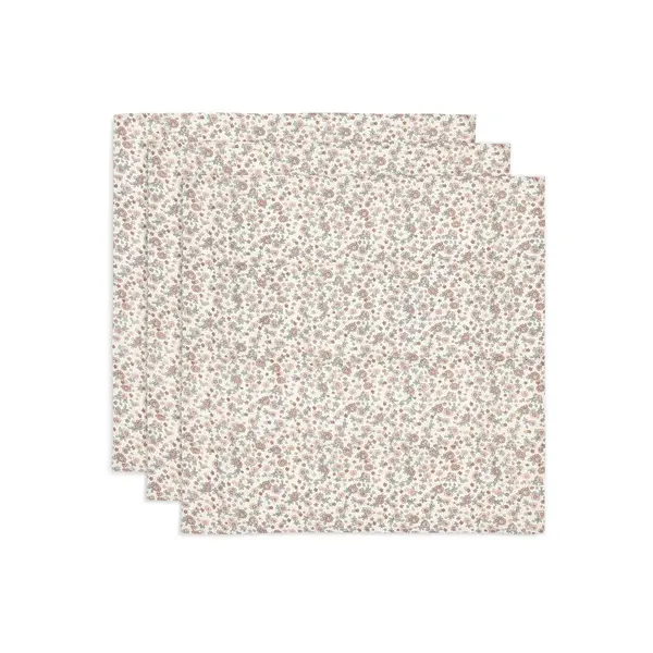 Jollein Jollein - Hydrofiele Doek 70x70cm - Retro Flowers- 3 Stuks