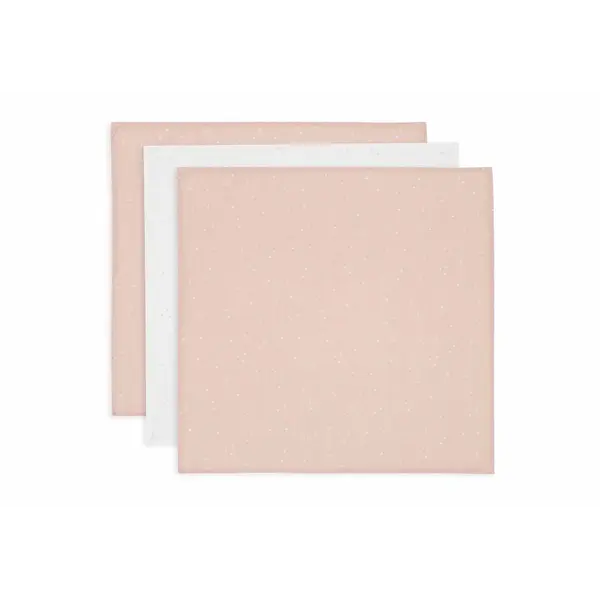 Jollein Jollein - Hydrofiele Doek 70x70cm - Twinkling - Wild Rose - 3 Stuks