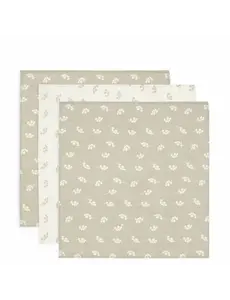 Jollein Jollein - Hydrofiele Doek 70x70cm - Twig - Olive Green - 3 Stuks