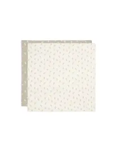 Jollein Jollein - Hydrofiele Doek 115x115cm - Twig - Olive Green - 2 Stuks