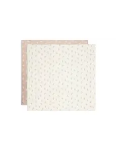 Jollein Jollein - Hydrofiele Doek 115x115cm - Twig - Wild Rose - 2 Stuks