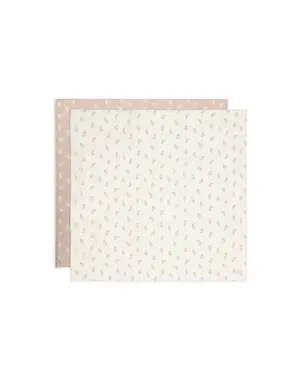 Jollein Jollein - Hydrofiele Doek 115x115cm - Twig - Wild Rose - 2 Stuks