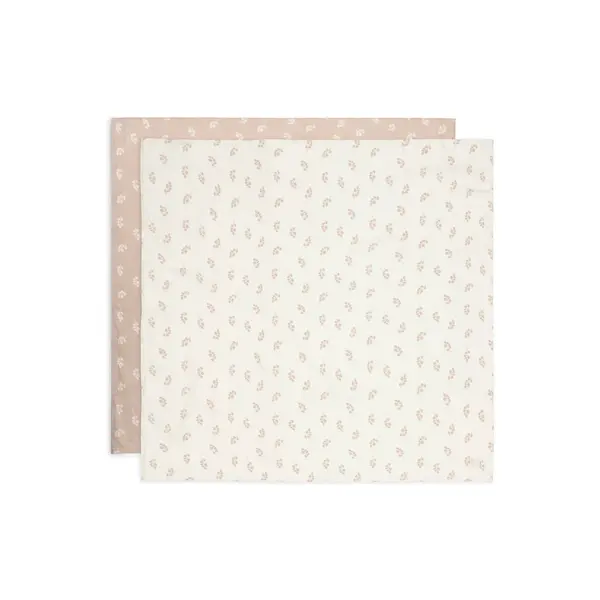 Jollein Jollein - Hydrofiele Doek 115x115cm - Twig - Wild Rose - 2 Stuks