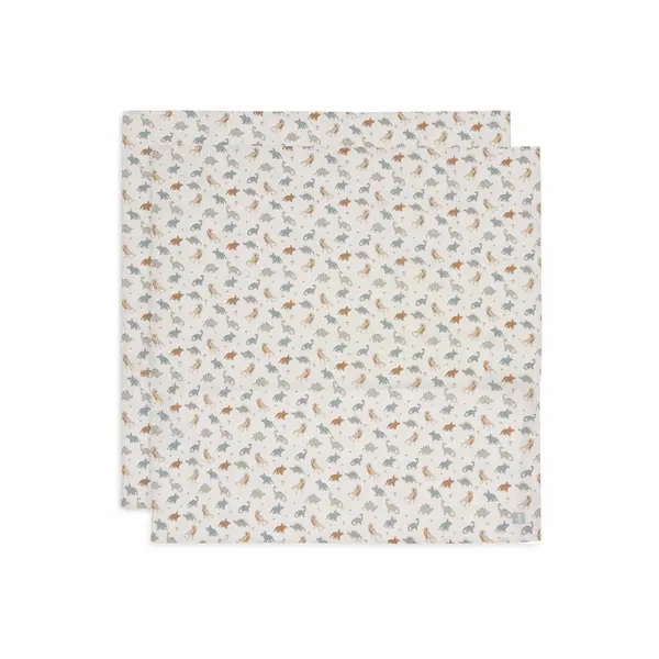 Jollein Jollein - Hydrofiele Doek 115x115cm - Roarsome - 2 Stuks