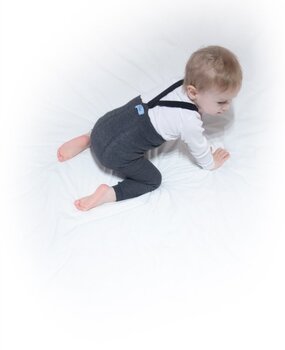 Silly Silas maillot met bretels zonder voetjes – dark grey