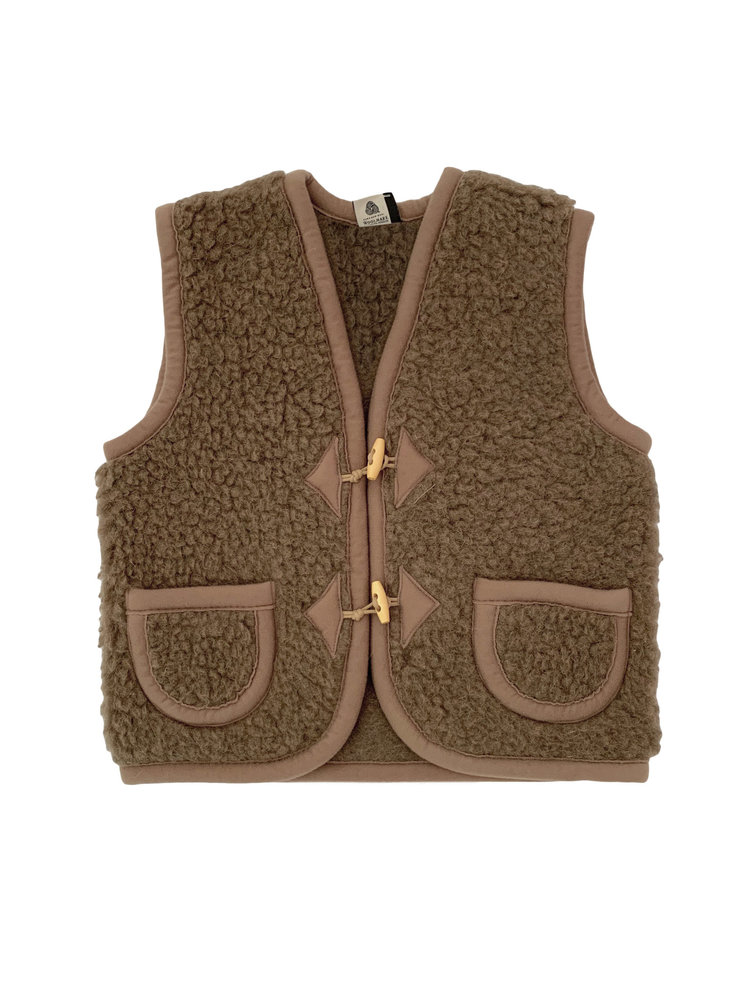Alwero bodywarmer alpen junior - bark