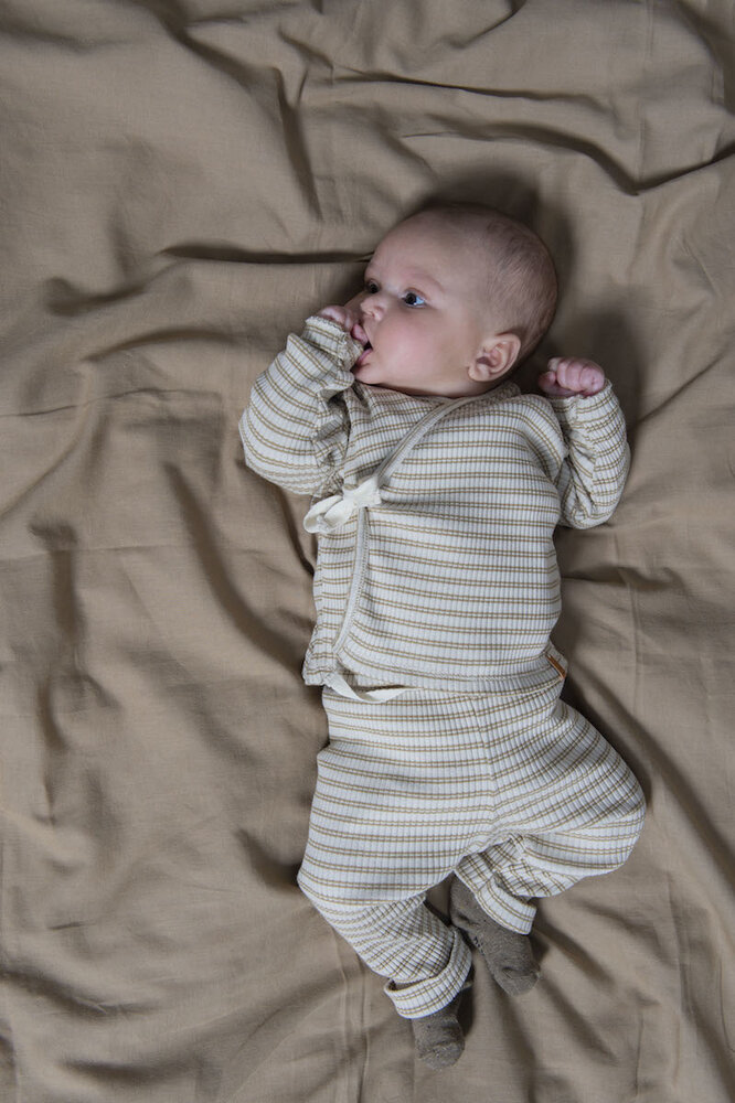 Nixnut rib vest - biscuit stripe Nixnut rib vest - biscuit stripe