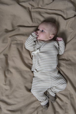 Nixnut rib vest - biscuit stripe Nixnut rib vest - biscuit stripe
