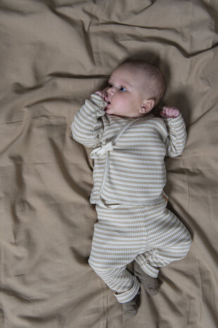 Nixnut rib legging - biscuit stripe Nixnut rib legging - biscuit stripe