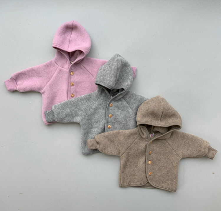 Engel Natur Wolfleece jasje - light grey melange