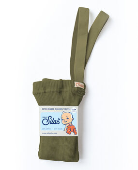 Silly Silas retro ribbed tights with braces – olive Silly Silas retro ribbed tights with braces – olive