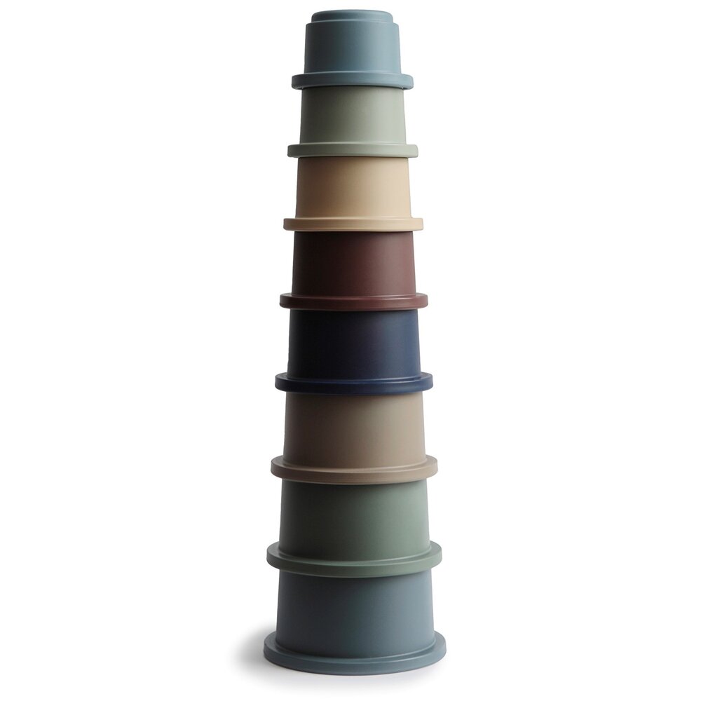 Mushie stacking cups - forrest Mushie stacking cups - forrest