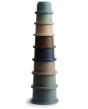 Mushie stacking cups - forrest Mushie stacking cups - forrest