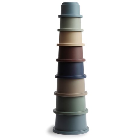 Mushie stacking cups - forrest Mushie stacking cups - forrest