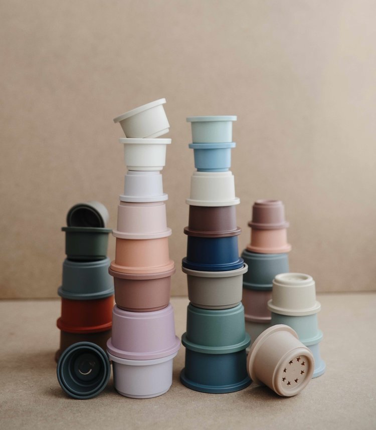Mushie Stapeltoren - pastel