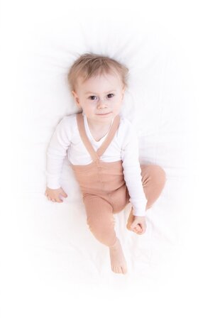 Silly Silas maillot met bretels zonder voetjes – light brown Silly Silas maillot met bretels zonder voetjes – light brown