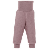 Engel Natur wol fleece broekje - rosewood melange Engel Natur wol fleece broekje - rosewood melange