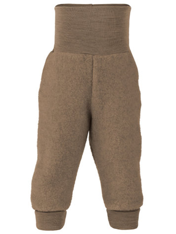 Engel Natur wol fleece broekje - walnut