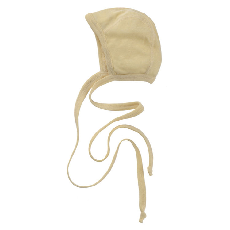 Engel Natur baby bonnet fine rib mutsje - natural