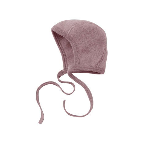 Engel Natur virgin wool baby bonnet - rosewood melange Engel Natur virgin wool baby bonnet - rosewood melange