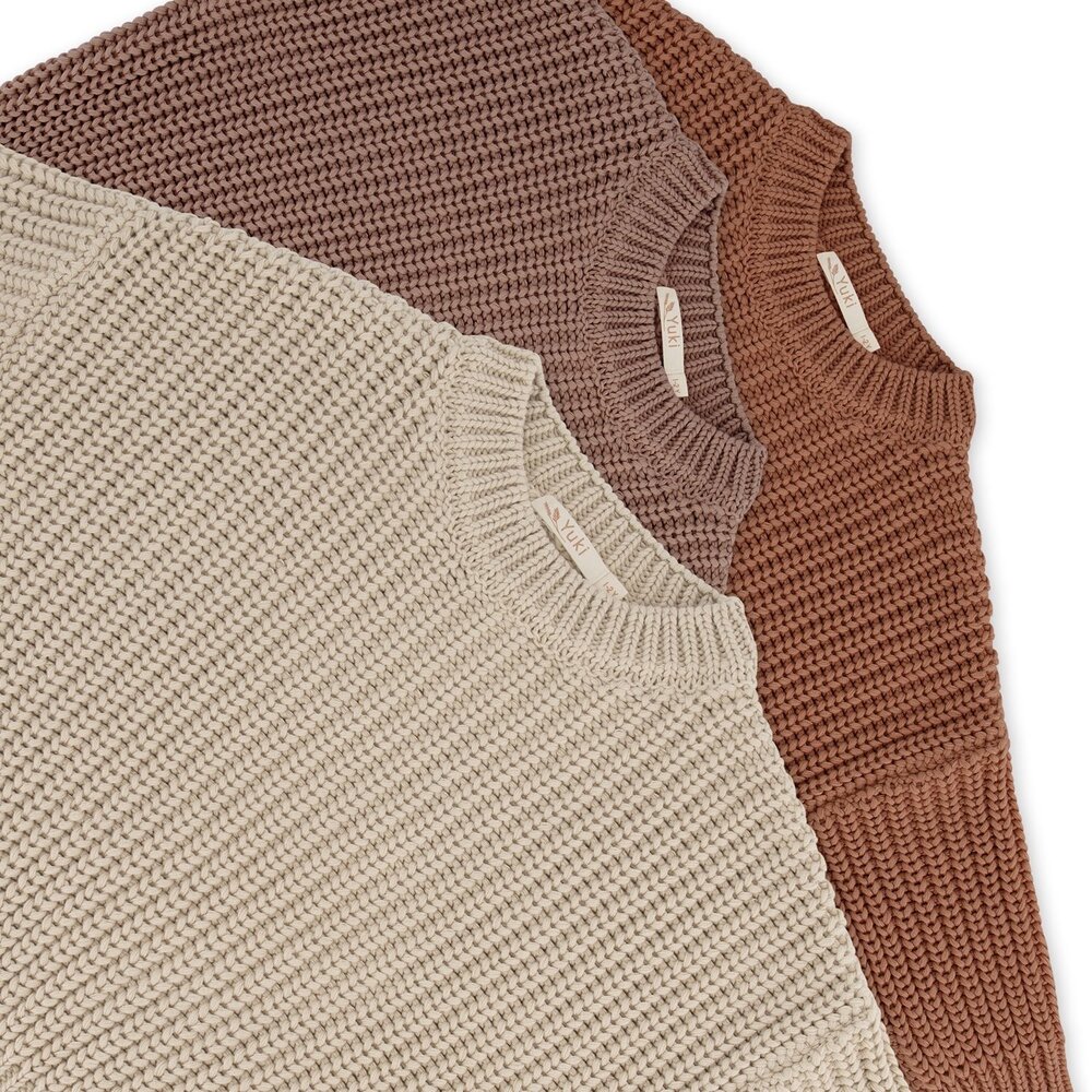 Yuki Kidswear chunky knitted sweater - mist Yuki Kidswear chunky knitted sweater - mist