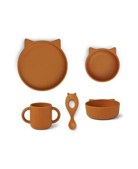 Liewood vivi silicone set - 4 pack - cat mustard Liewood vivi silicone set - 4 pack - cat mustard