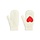 heart knitted mittens - handschoenen