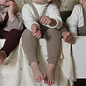 Silly Silas retro ribbed footless tights with braces – peanut blend Silly Silas retro ribbed footless tights with braces – peanut blend