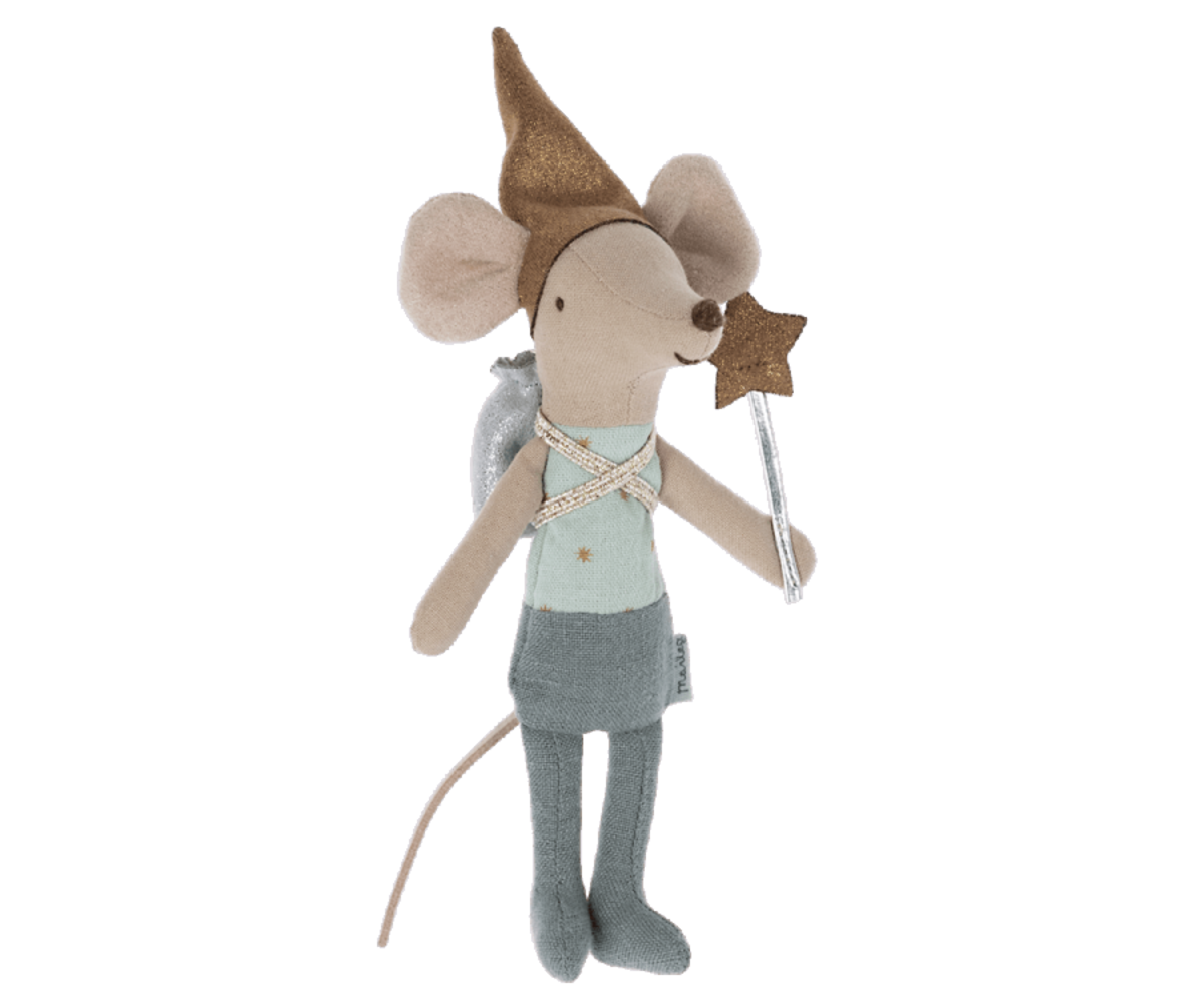 Maileg Tooth fairy mouse in matchbox blue Maileg Tooth fairy mouse in matchbox blue